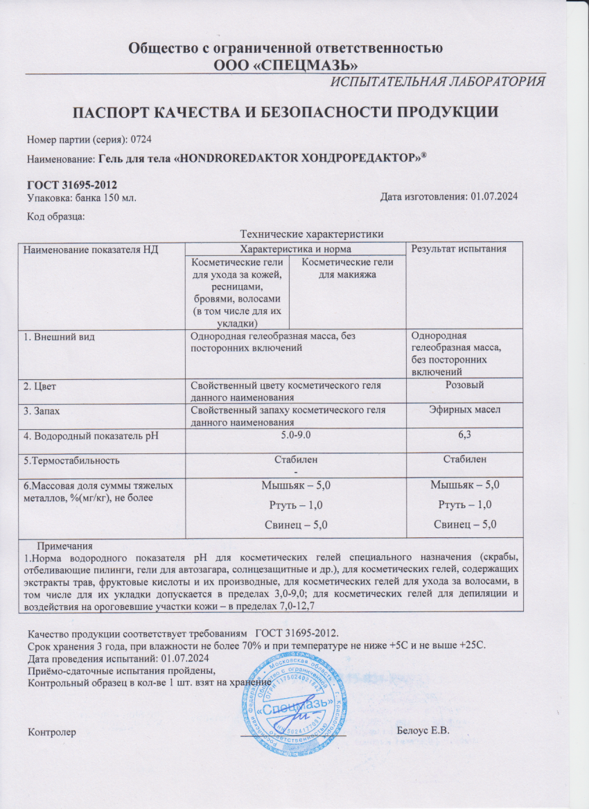 Паспорт №072024